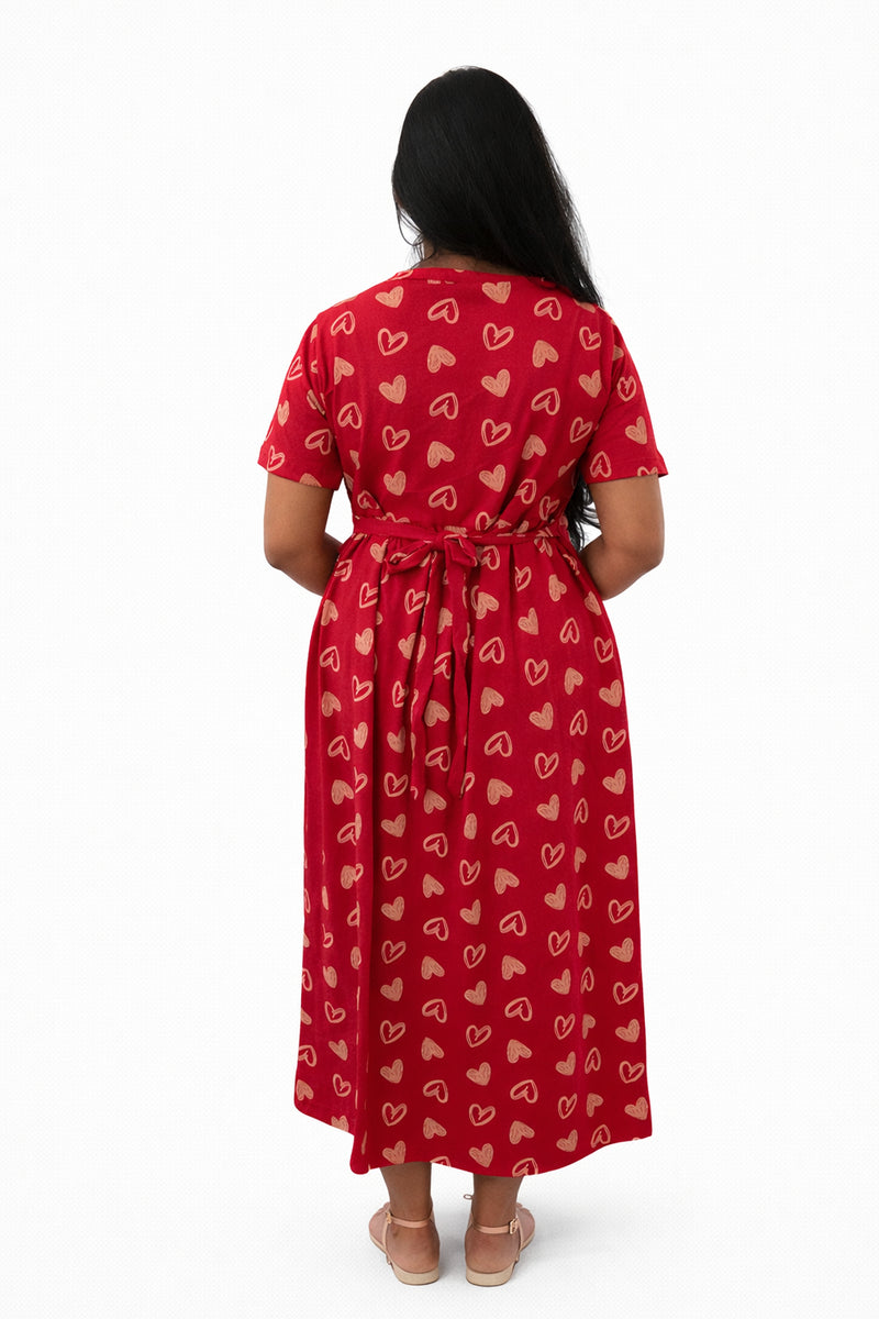 Ruby Hearts Zipless Feeding Gown