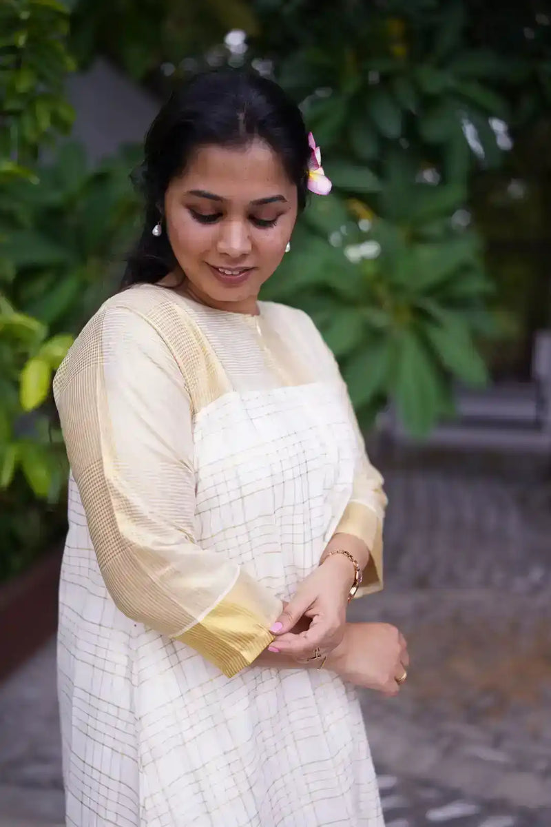 Aathira Checked Feeding Dress
