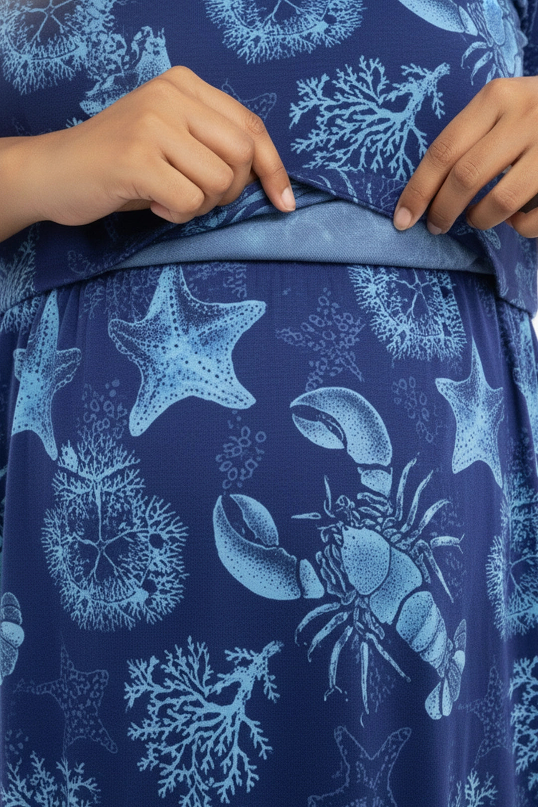Underwater Dreams Zipless Feeding Gown