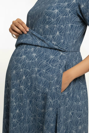 Fan Petal Zipless Feeding Gown