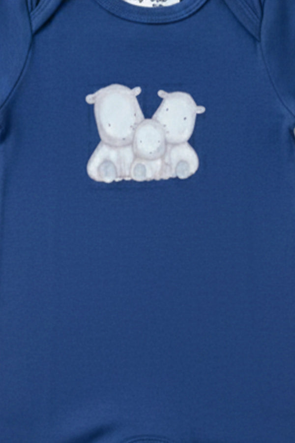 Happy Hippos Footed Romper