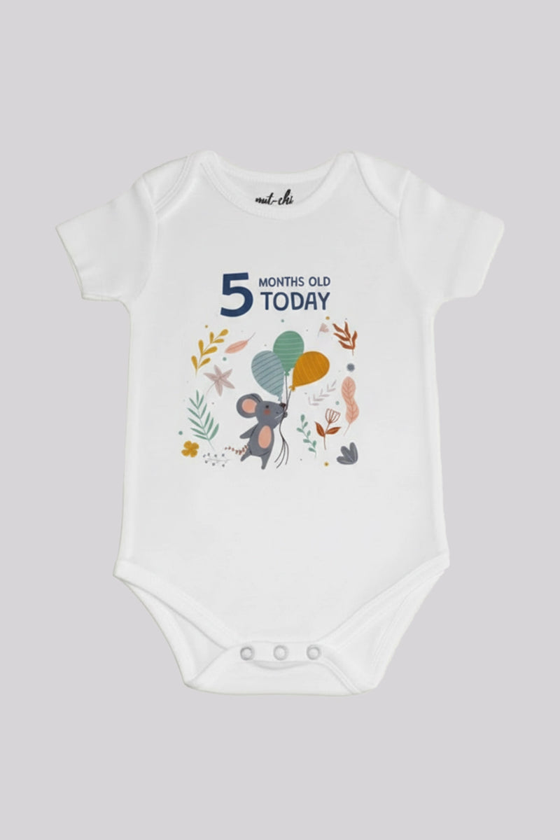 5 month  Milestone Onesies