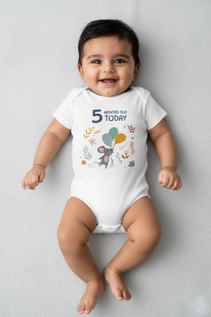 5 month  Milestone Onesies