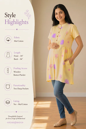 Lemon Breeze Maternity Tunic
