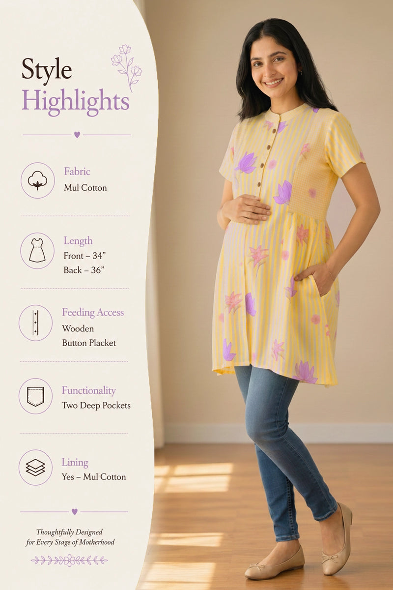 Lemon Breeze Maternity Tunic