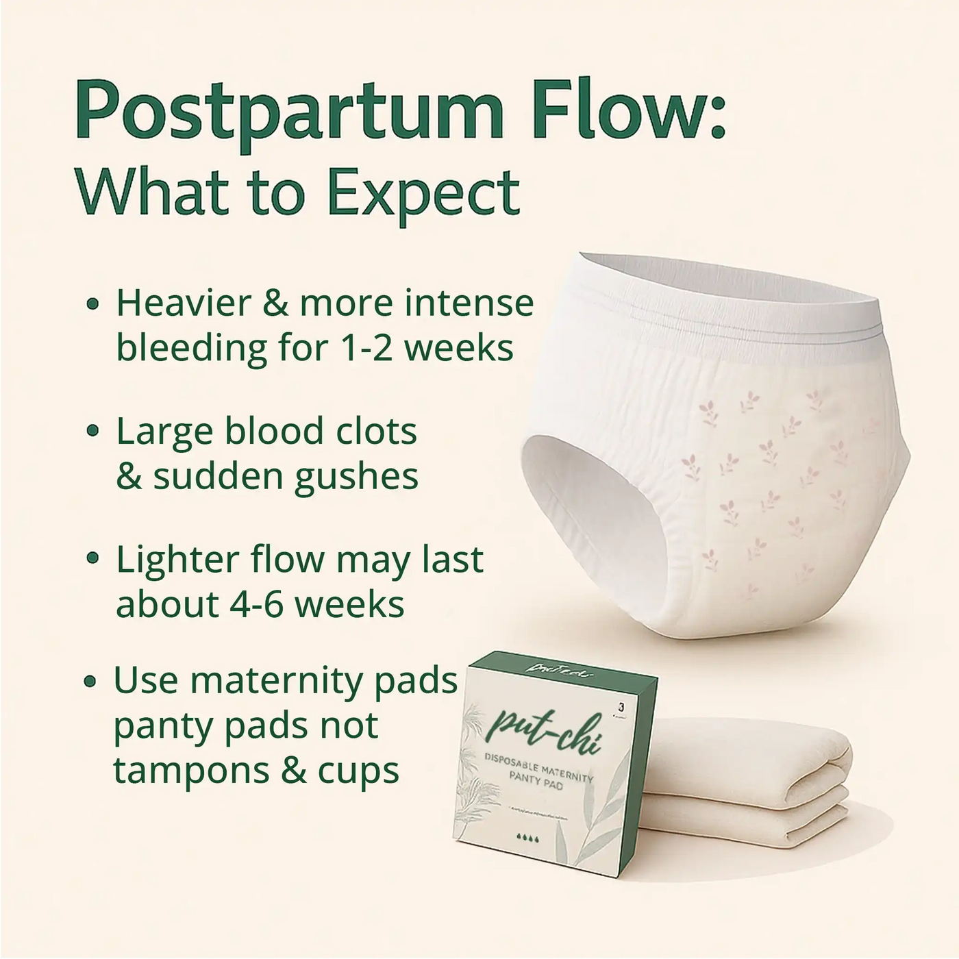 Disposable  Maternity Panty Pad - XL (Pack of 3) comfortably fits women wearing sizes S–L