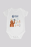 6 month  Milestone Onesies