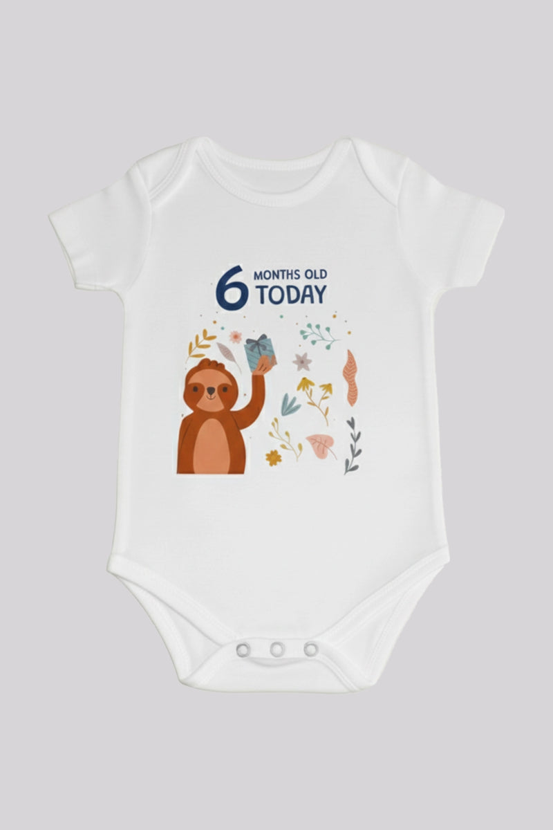 6 month  Milestone Onesies