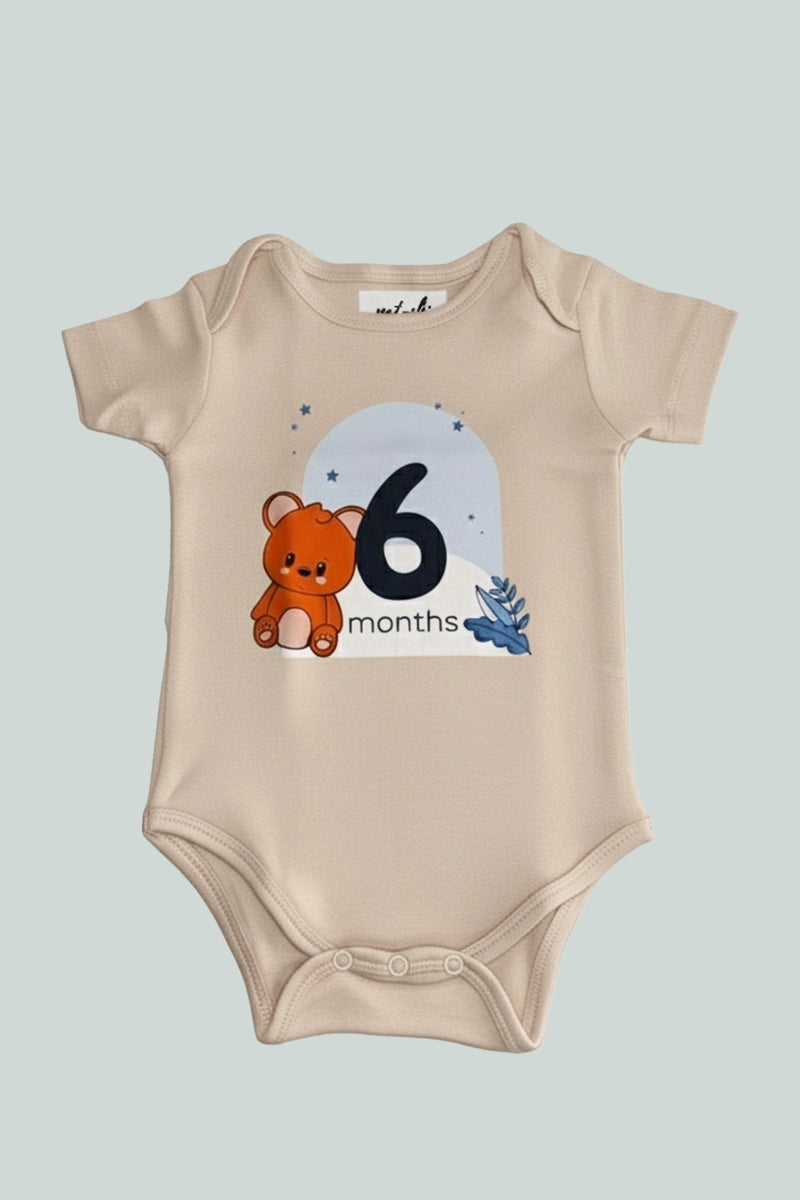 6 month  Milestone Onesies