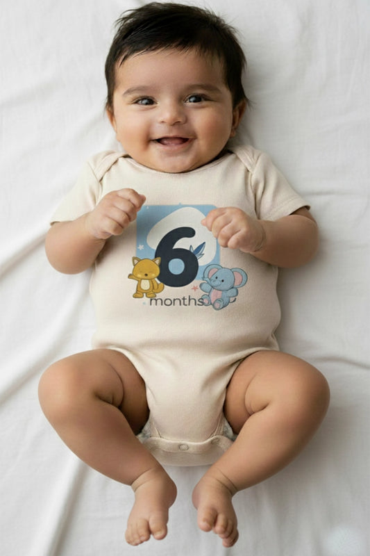 6 month  Milestone Onesies