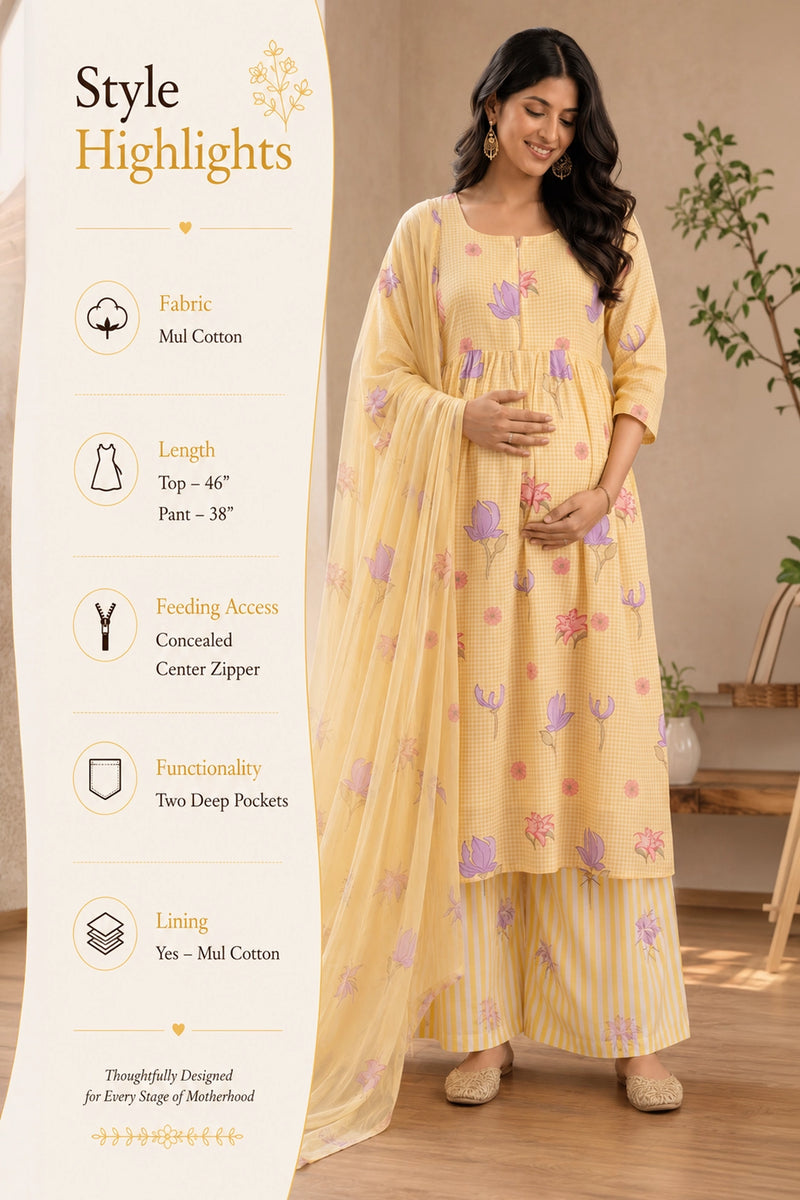 Golden Daisy Maternity Suit Set