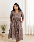 Polka Mocha Feeding Dress