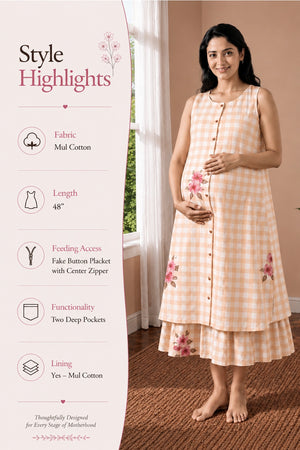 Sunwashed Floral Maternity Dress