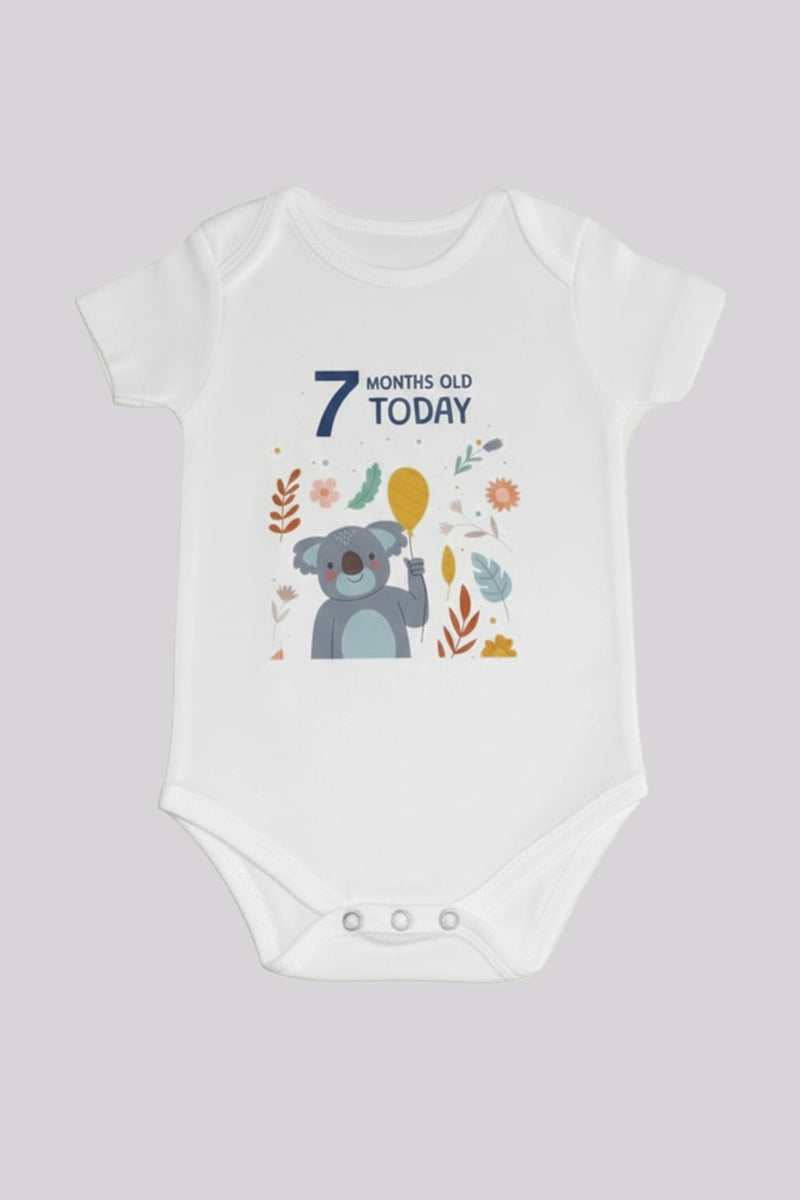 7 month  Milestone Onesies