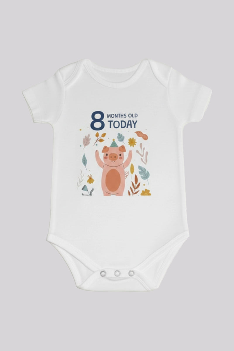 8 month  Milestone Onesies