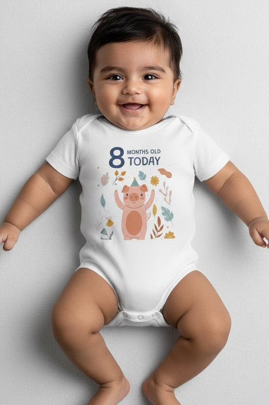 8 month  Milestone Onesies