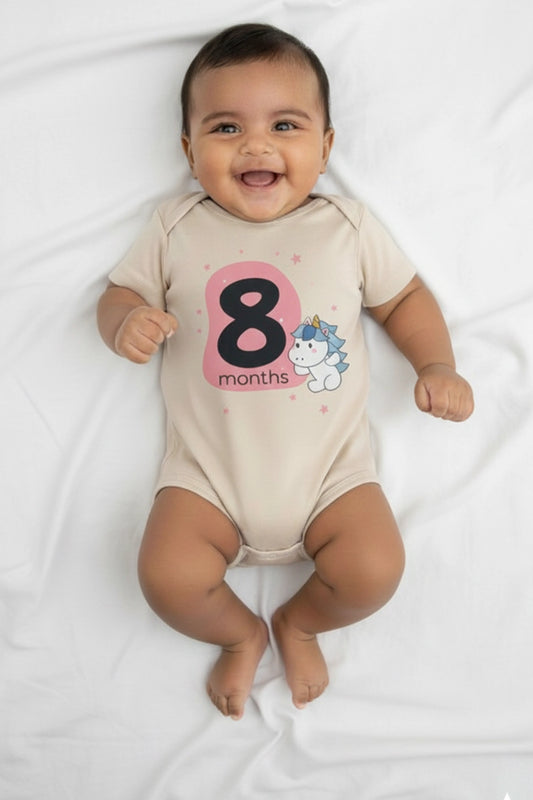 8 month  Milestone Onesies