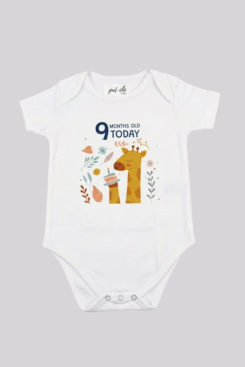 9 month  Milestone Onesies