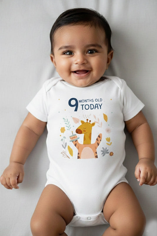 9 month  Milestone Onesies