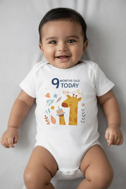 9 month  Milestone Onesies
