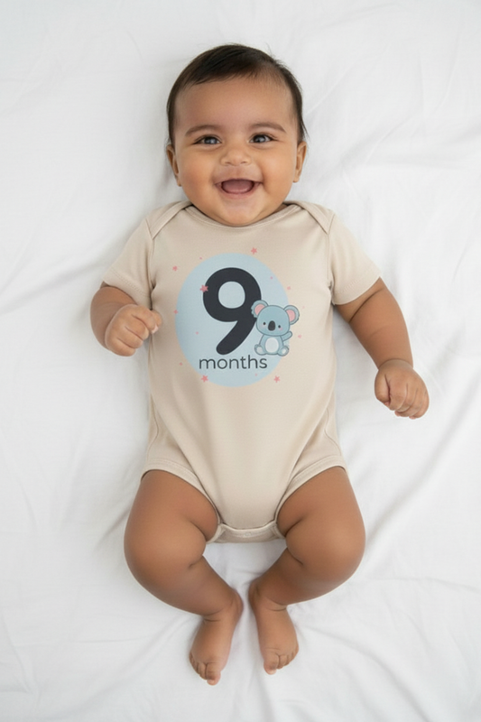 9 month  Milestone Onesies