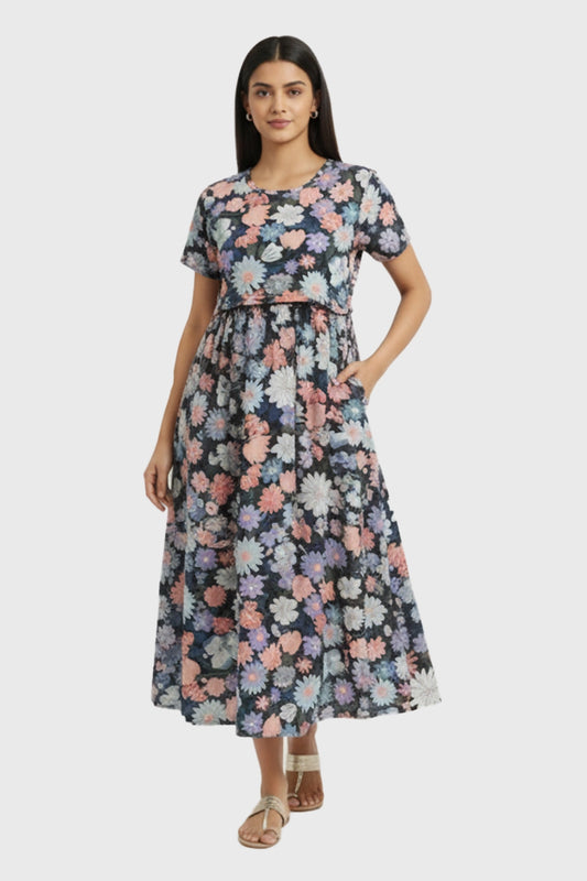 Summer Daisy Zipless Feeding Gown