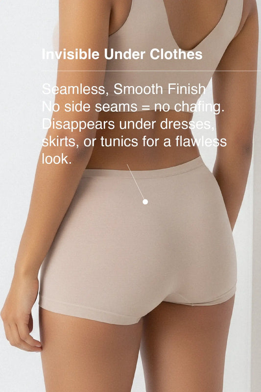 Anti Thigh-Rub Bamboo Boy Shorts - Winter Beige