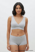 Anti Thigh-Rub Bamboo Boy Shorts - Limestone Grey