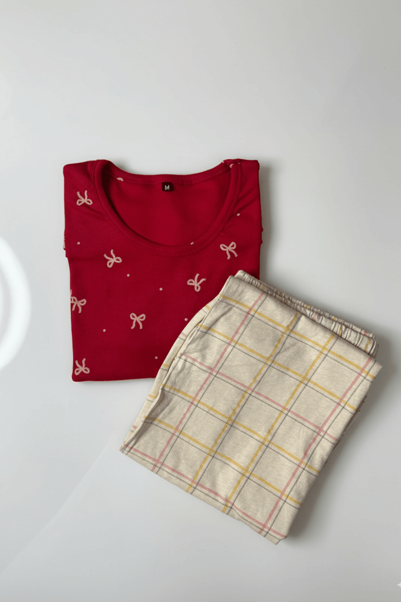 Crimson Pyjama Set