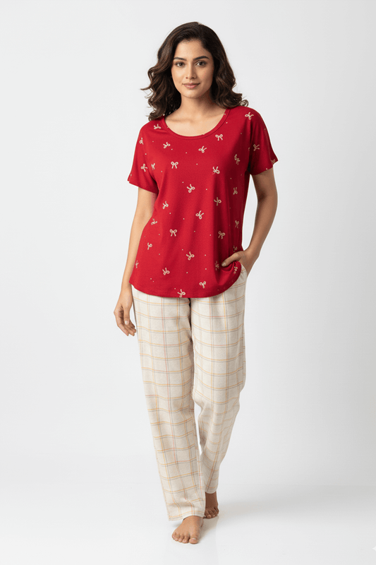 Crimson Pyjama Set