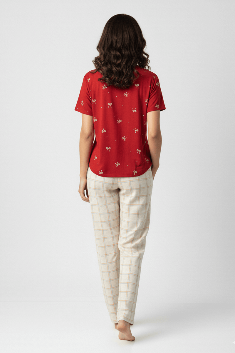 Crimson Pyjama Set