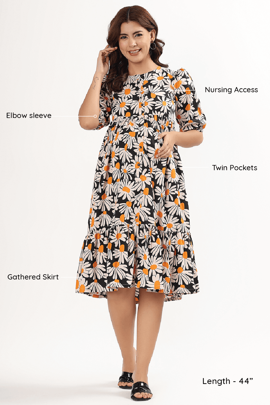 Midnight Daisy Feeding Dress