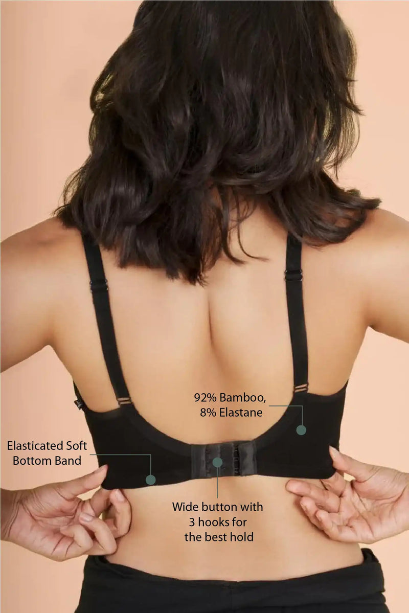feeding bra Black Nakd Non Padded Maternity Bamboo Bra Putchi maternity bra nursing bra pregnancy bra motherhood bra 