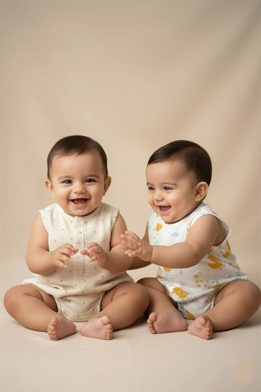 Muslin Romper(Filler Flowers & Garden Sprinkles)- Pack of 2