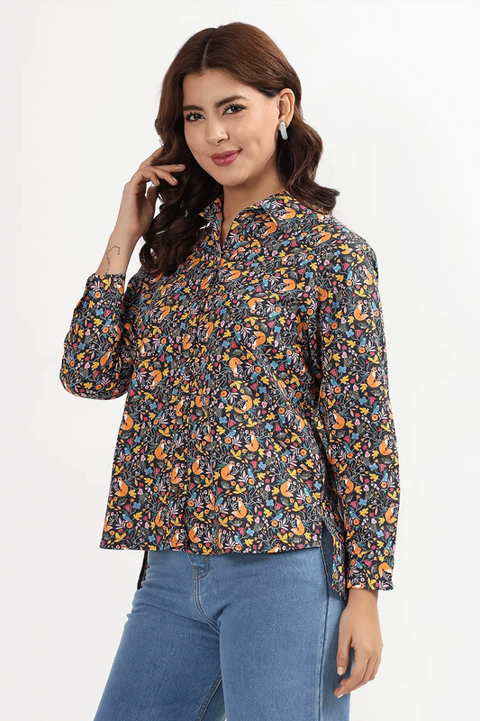 Floral Whiskers Feeding Shirt