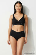 V-Neck Maternity Bamboo Bra – Jet Black
