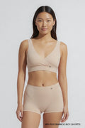 Mid-rise, High Coverage Bamboo Boy Shorts - Winter Beige