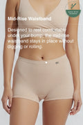 Mid-rise, High Coverage Bamboo Boy Shorts - Winter Beige