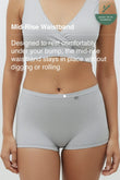 Mid-rise, High Coverage Bamboo Boy Shorts - Limestone Grey
