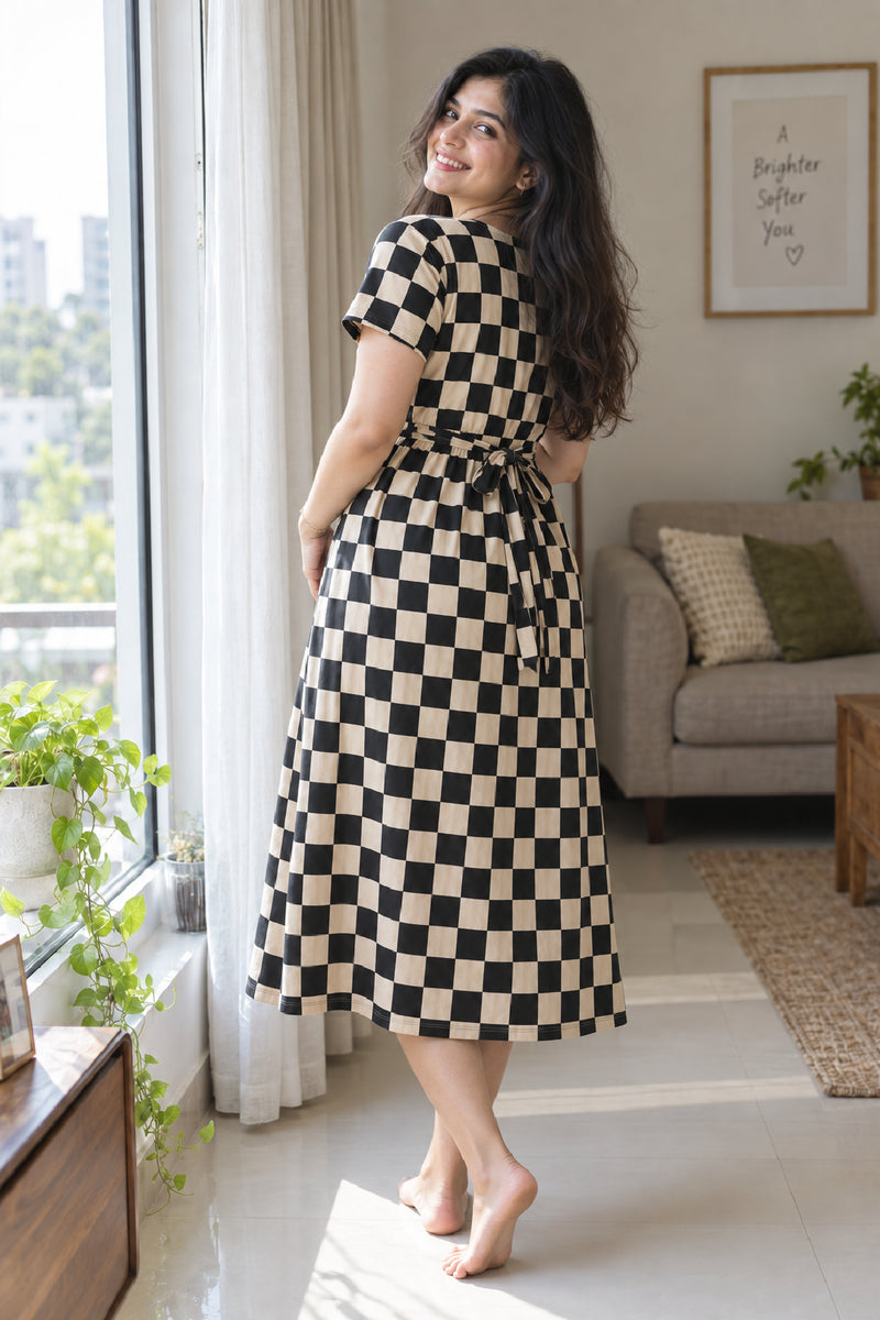 Midnight Tiles  Zipless Feeding Gown