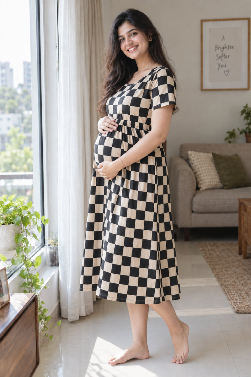 Midnight Tiles  Zipless Feeding Gown