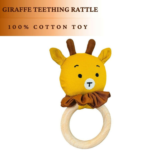 Baby Teething Rattle Toy - 100% cotton