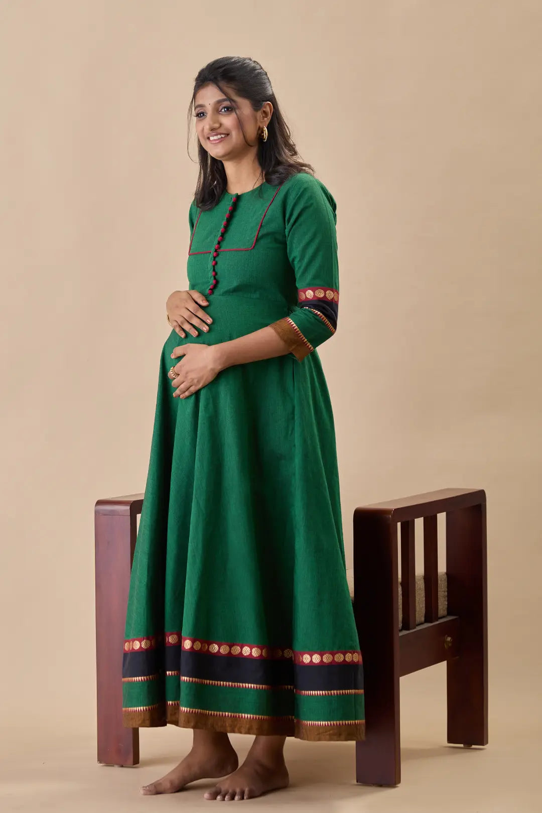 Embroidered Party Wear Feeding Gown Maternity Dress at Rs 325/piece in  Jaipur