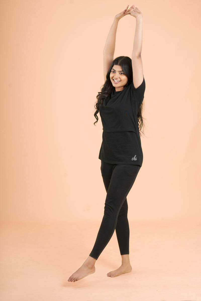 Materniy Solid Colour Nursing T-shirts