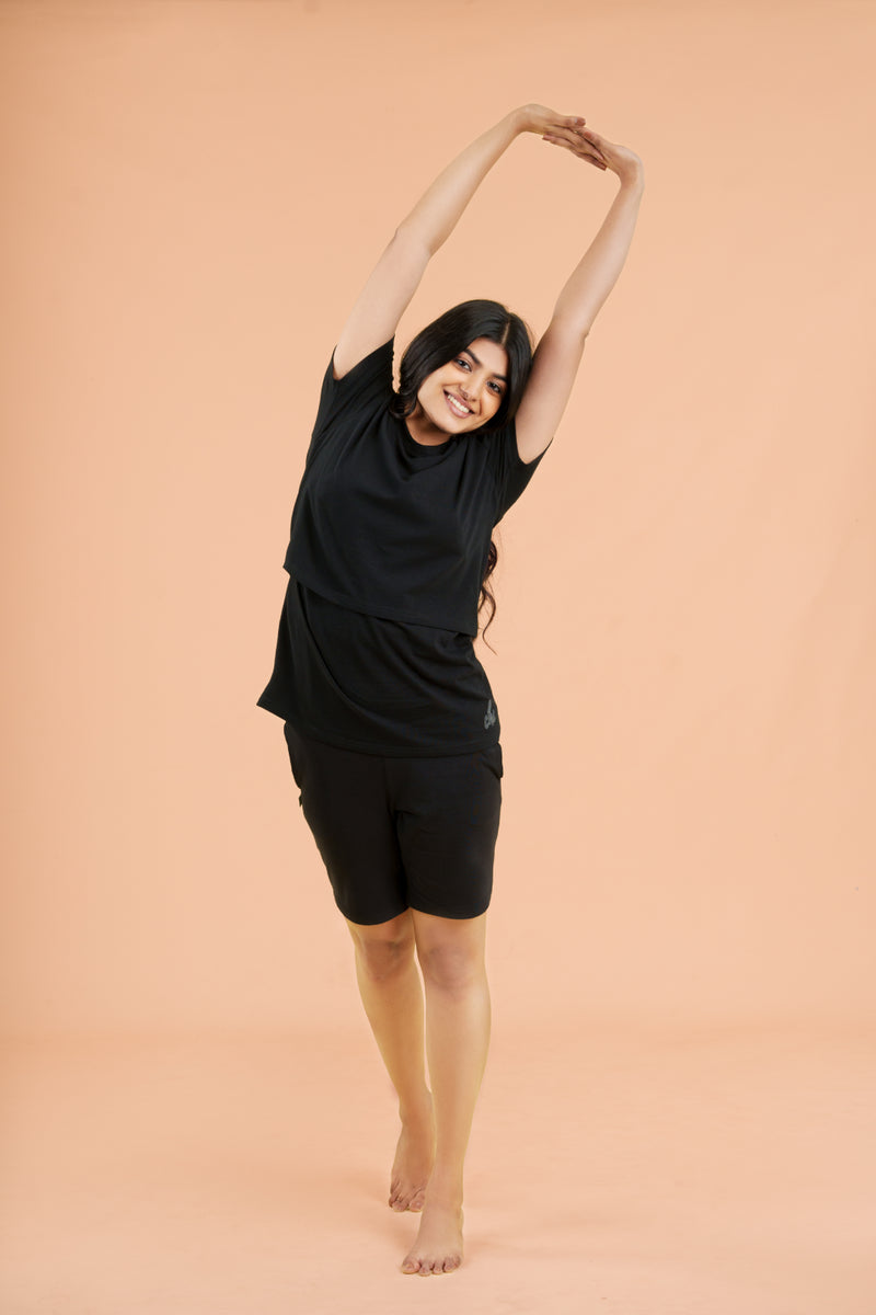Materniy Solid Colour Nursing T-shirts