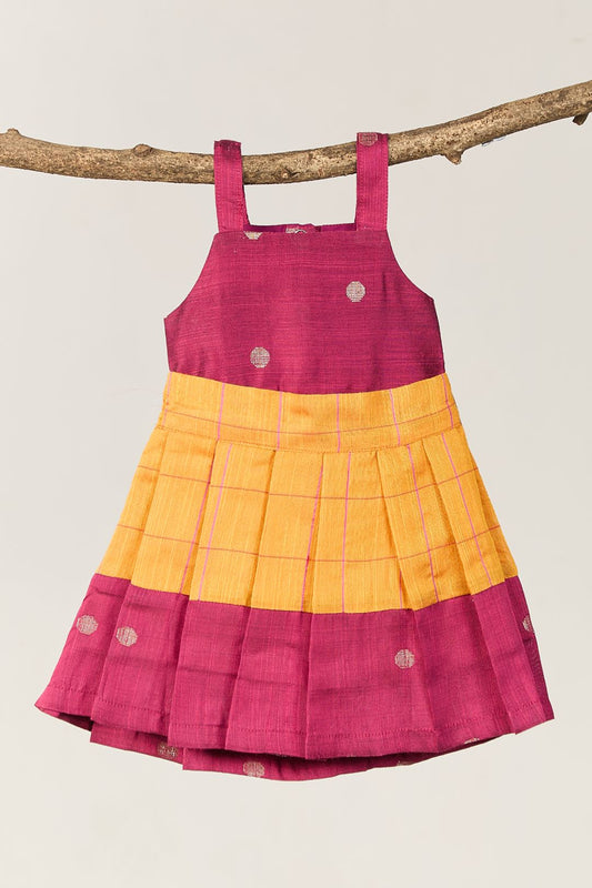 Yellow and Pink Honey Bee 2-in-1 Romper Kids Dress
