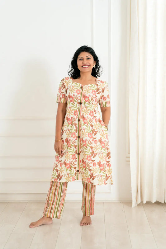 Meadow Floral Maternity Feeding Co-Ord Set