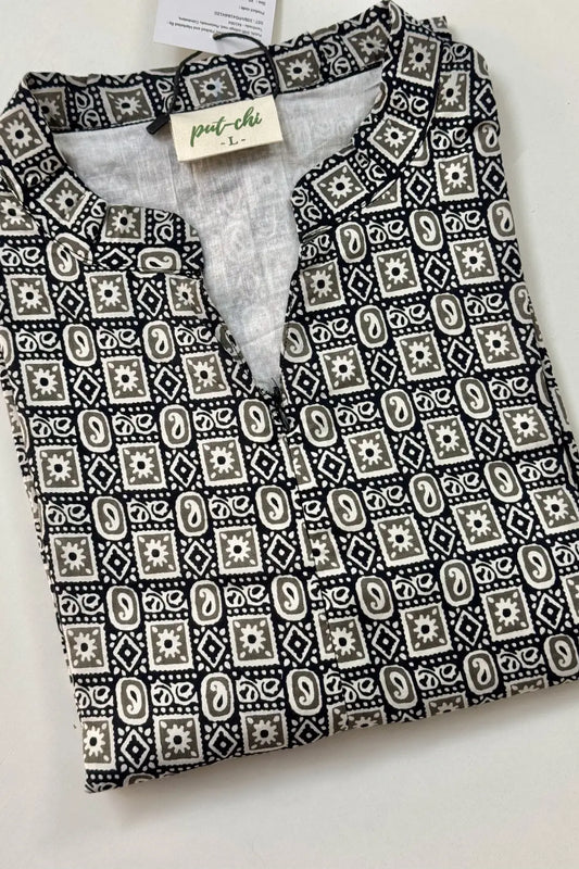 Black & White Harmony Feeding kurta