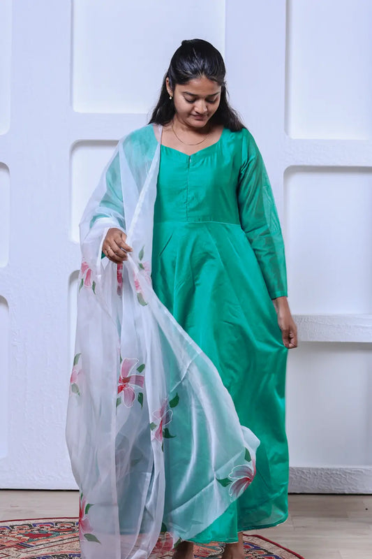 Iyal Maternity Feeding Dress with Duppatta