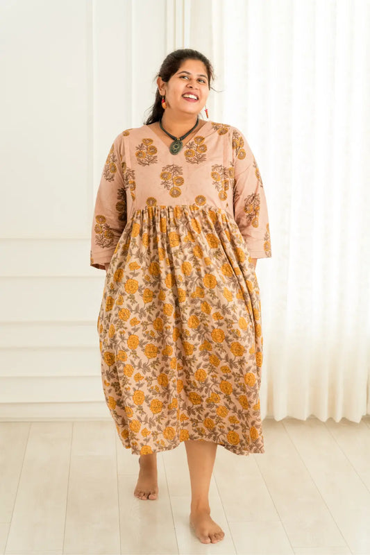 Autumn Bloom Maternity Feeding Dress